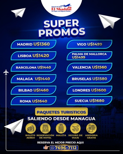 Viajes a diferentes destinos Turisticos